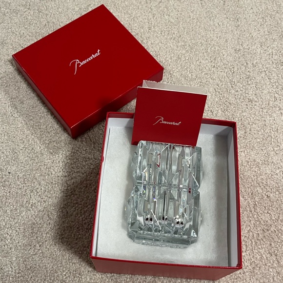 Baccarat Crystal Vase / Pencil Holder Brand New in red box w authentic card - Picture 5 of 10